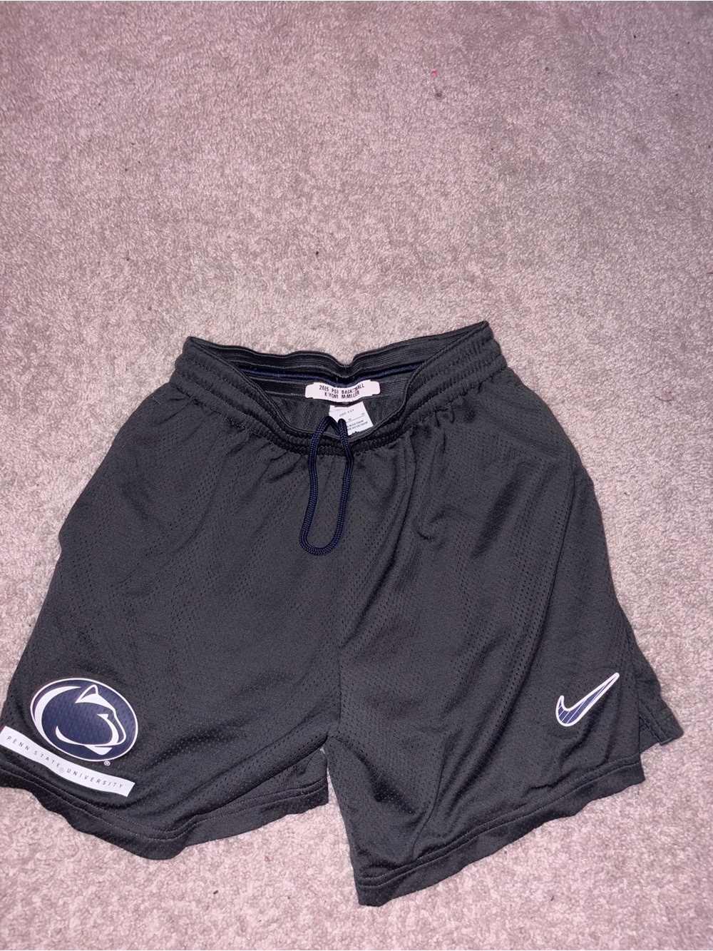Nike womens Black Athletic Shorts with Penn State Logo (Kiyomi McMiller)